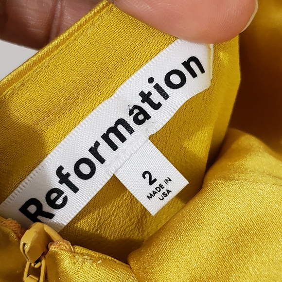 Reformation Nerida Silk Dress Size 2 - Picture 10 of 15